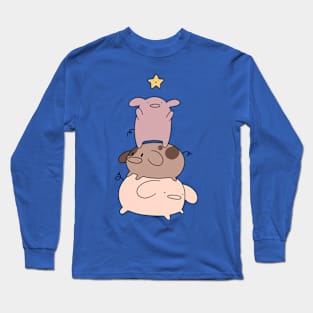 Star and Piggy Pile Long Sleeve T-Shirt